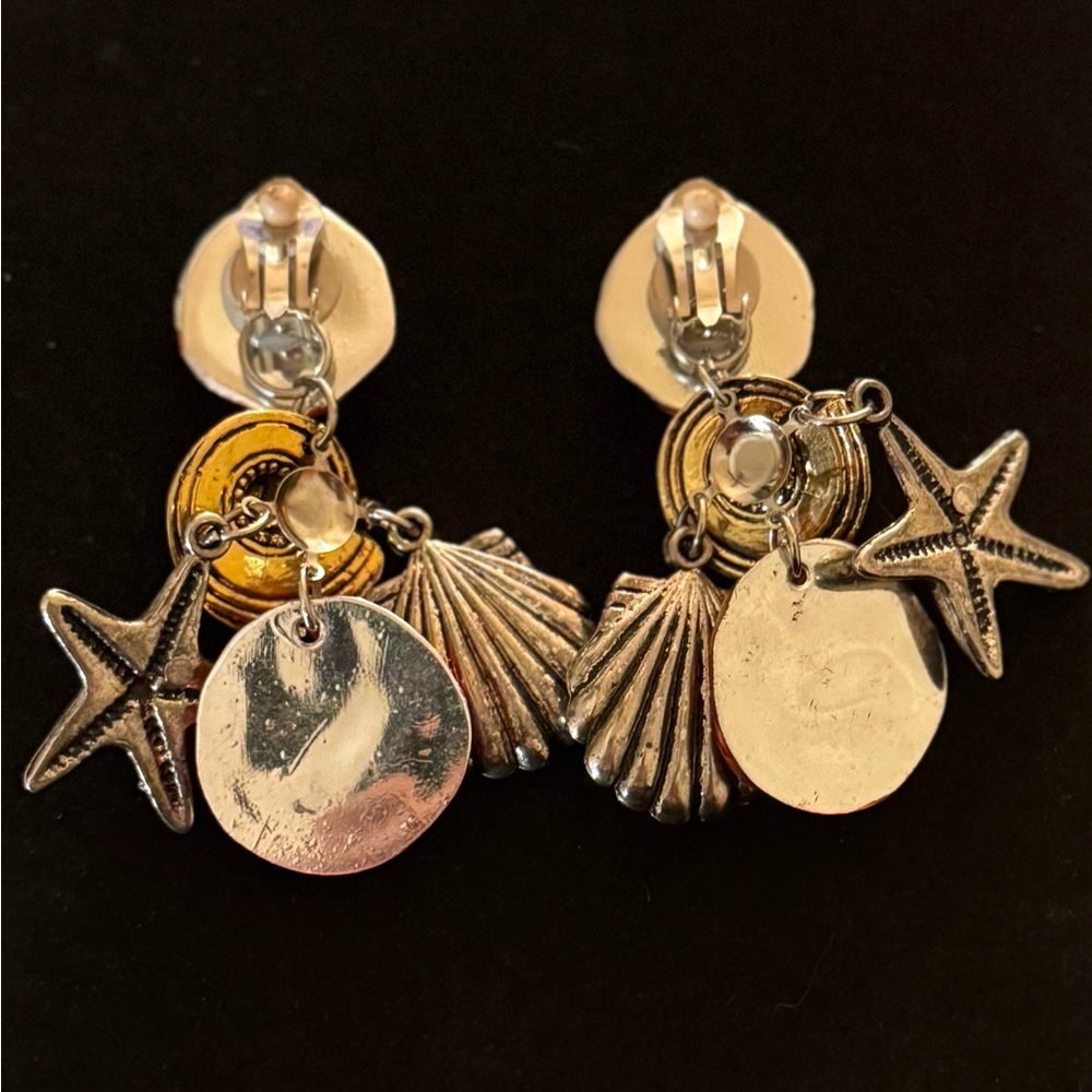 VTG Gorgeous Shell Starfish Earrings - Picture 4 of 8